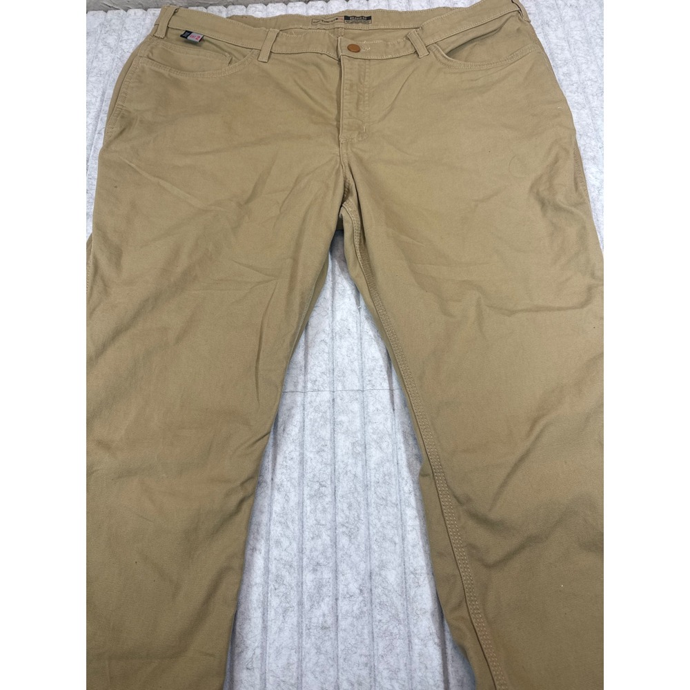 Carhartt 105015 FRW Khaki Relaxed Fit Cotton Spandex Work Pants Women 18 Regular